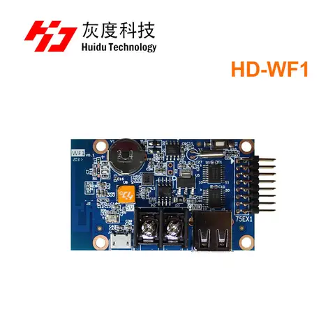 Huidu Full Color WiFi U-Disk LED Control System HD WF1 WF2 WF4 for Door Lintel Store Signboard Vehicle-mounted LED Screen