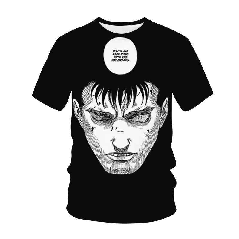 CLOOCL Summer T-Shirt Berserk Guts Griffith 3D Graphics T Shirt Men Women kids Fashion Short Sleeve Gothic Cozy Male Tee Tops