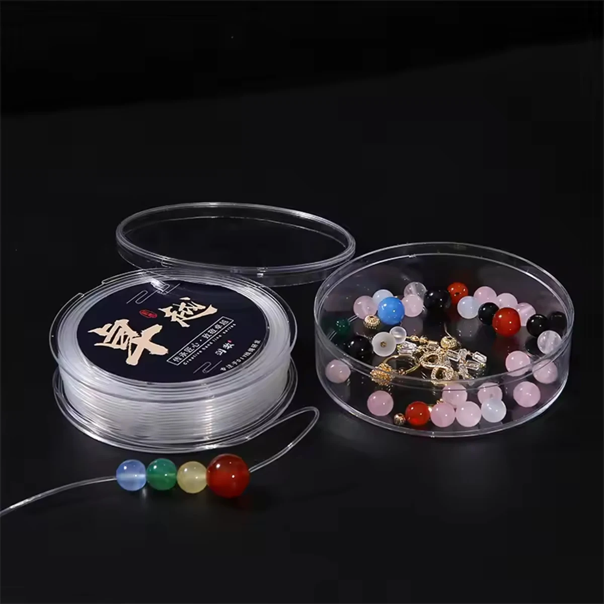 0,5/0,6/0,8/1 mm transparentes, starkes, kristallines, elastisches Perlenschnur-Garn für die Herstellung von DIY-Halsketten, Armbändern und Schmuck. – Detail 5
