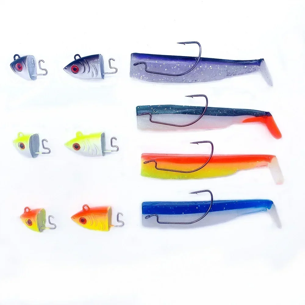 Minnow Fishing Lure 95mm Easy Shiner Fishing Lure Soft Lure 15/30g Swimbait Jig Head Bass Pike Sea Fishing lures Leurre Souple