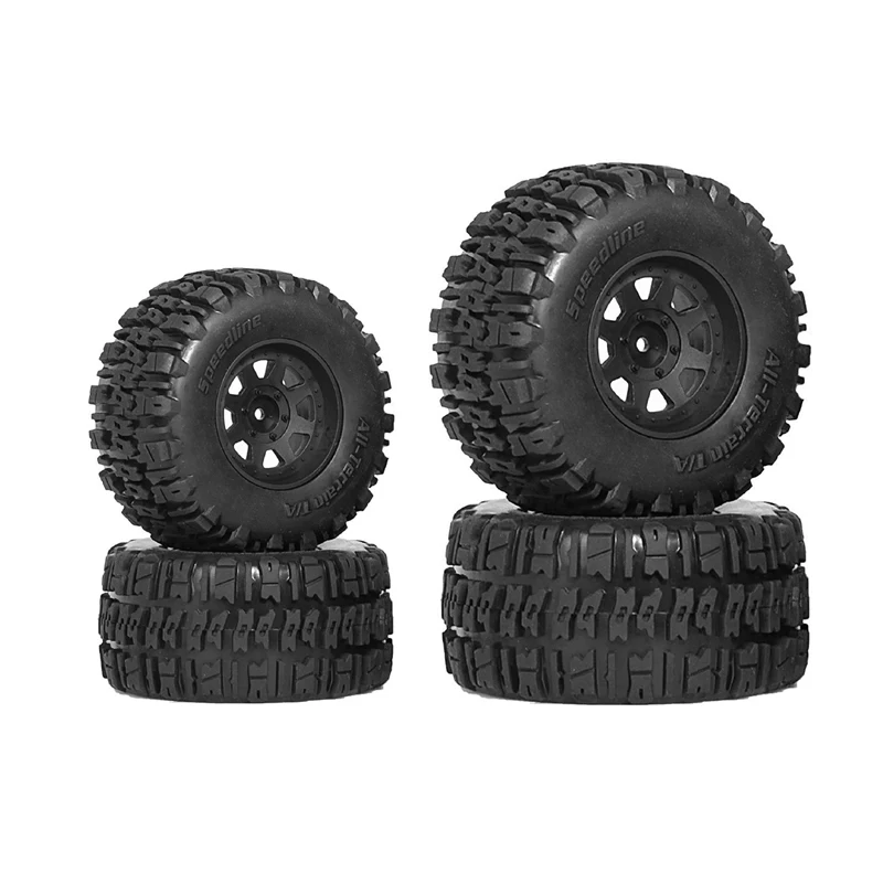 

RC Model Car 4pcs Short Course Truck Tire Wheel Tyre Hex for 1/10 Feishen Off road 110mm Leimo Huanqi 727 DHK8135
