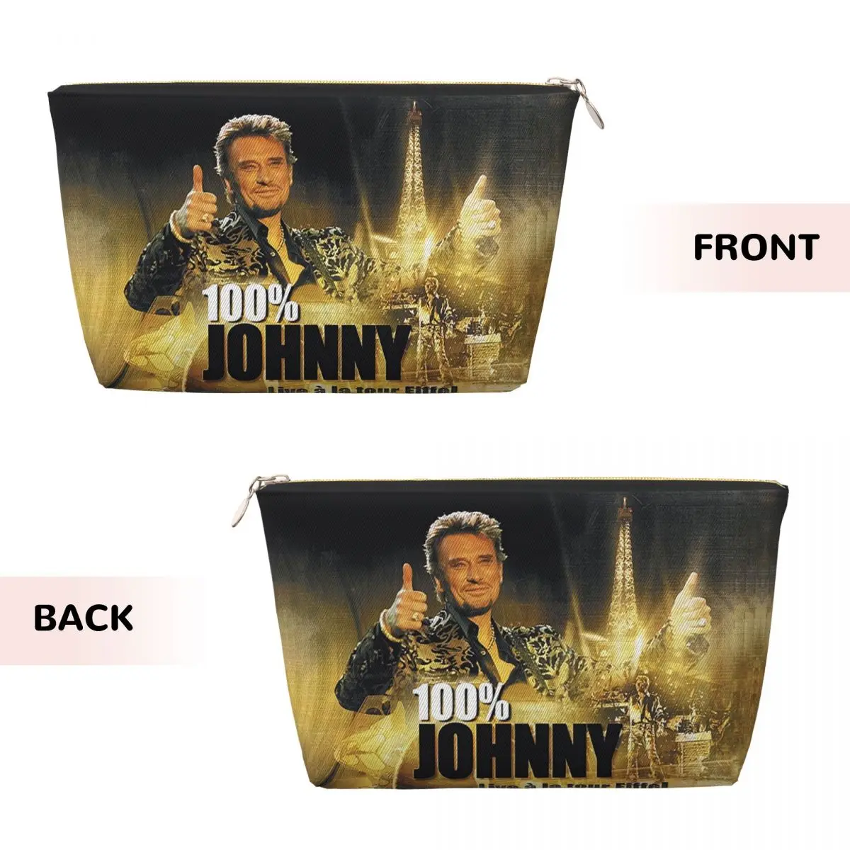 Custom Travel Johnny Hallyday Toiletry Bag Fashion French Rock Singer Cosmetic Makeup Organizer Beauty Storage Dopp Kit Case