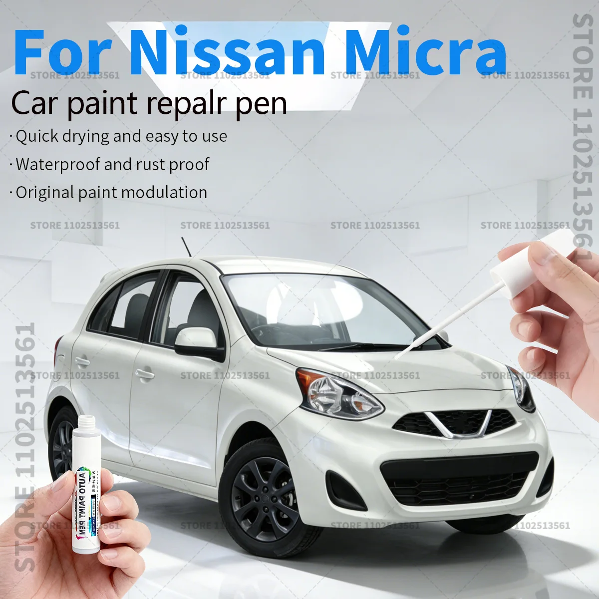 

Ручка-корректор для ремонта царапин на автомобиле, серый KPN, черный GNE, белый QNC, серебристый ZBD для Nissan Micra 1982-2025