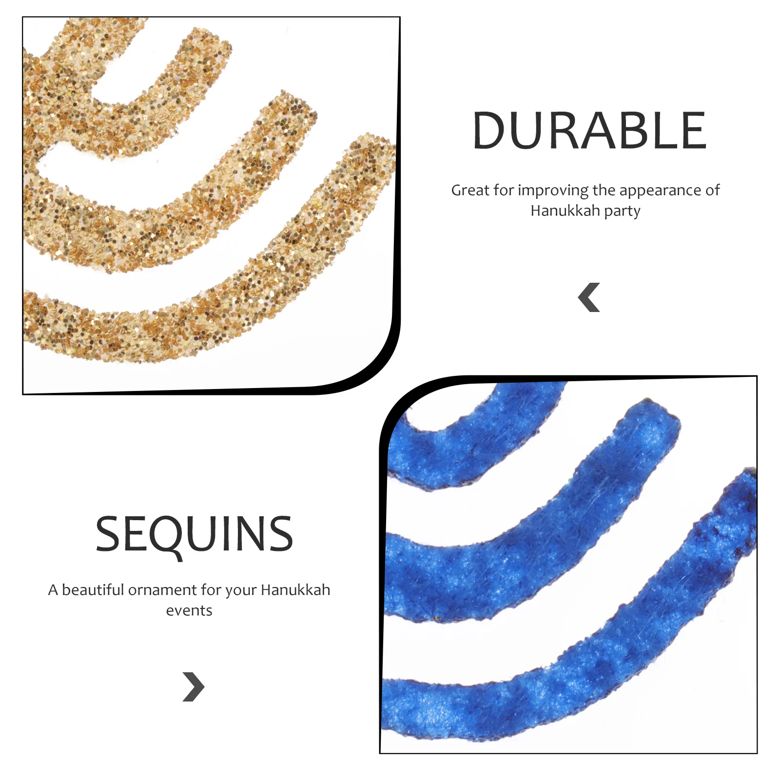 

50Pcs Hanukkah Party Table Centerpiece Star of David Holder Non-Woven Adorn Practical Home Decoration