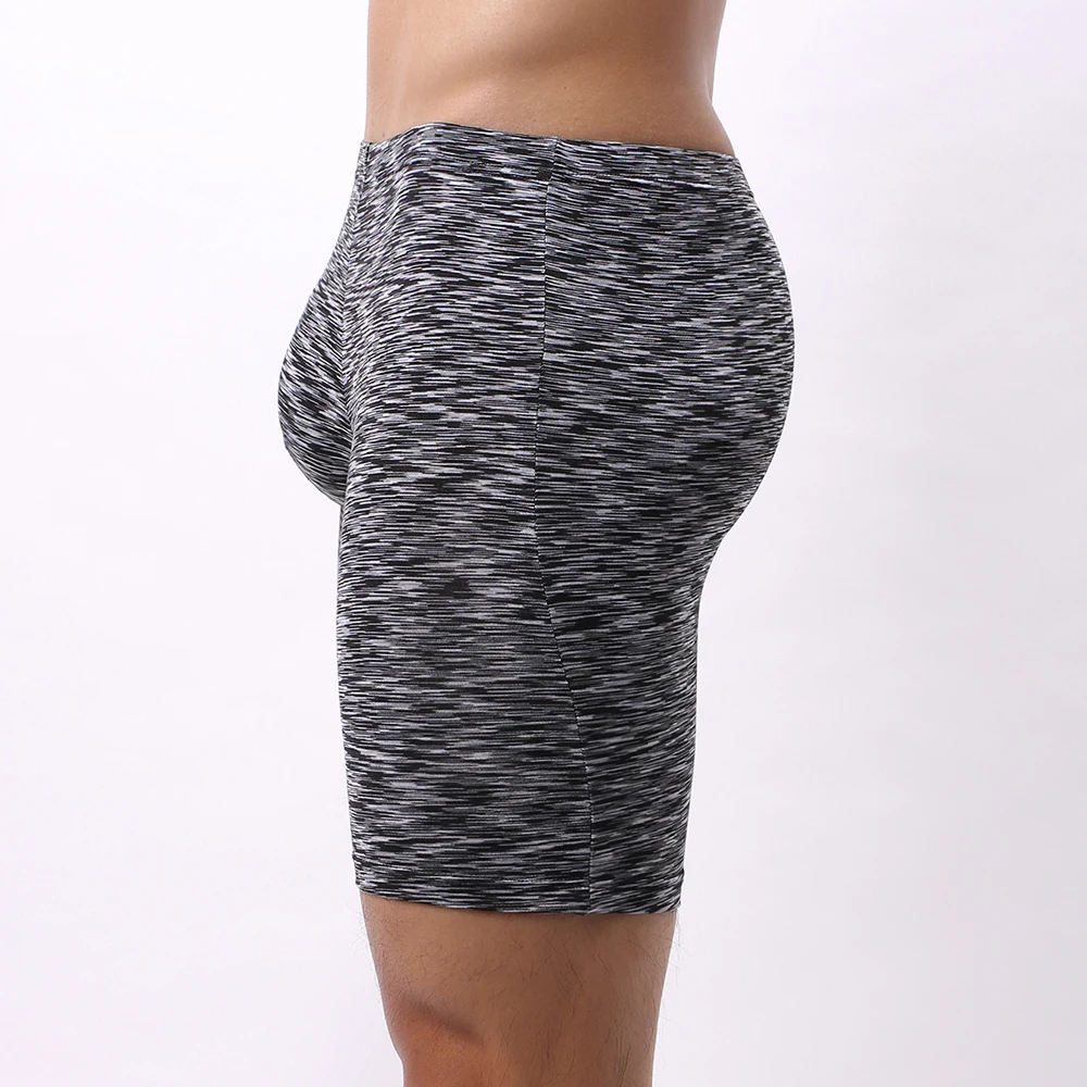 

Stay Active и стильные с эластичными мужскими длинными трусами-боксерами, нижнее белье, шорты, плавки черного/серого/синего/зеленого/розового цвета