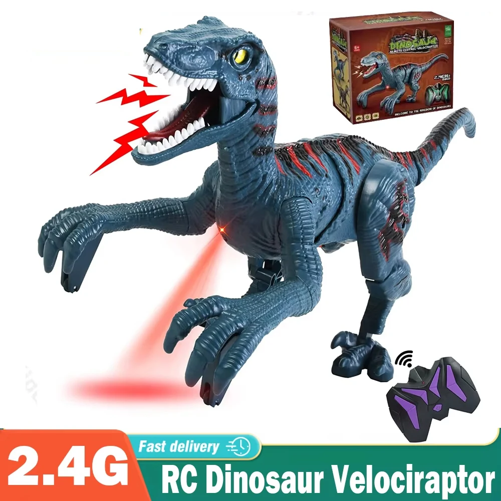 

Радиоуправляемый динозавр, радиоуправляемый велоцираптор, интеллектуальный 2,4G, пульт дистанционного управления, игрушка динозавра со светодиодной подсветкой, детские рождественские подарки