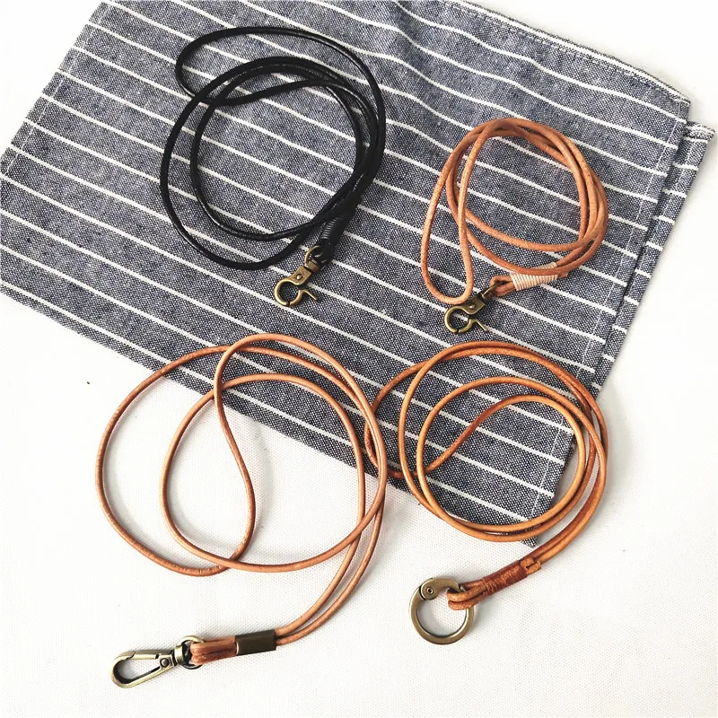 Genuine Leather Lanyard Neck Strap for Mobile Accessories