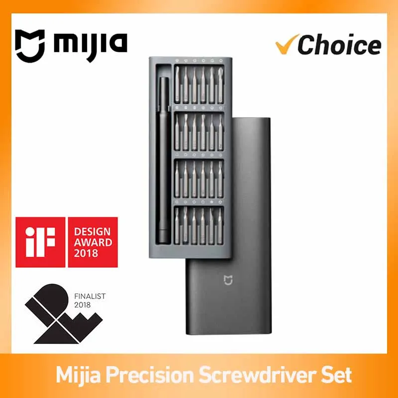 

Оригинальный профессиональный набор прецизионных отверток Mijia, 24 магнитных бита из стали S2 с алюминиевой ручкой, высокоточный набор с кейсом