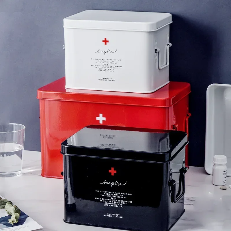 Simple and Modern Home Large Capacity Medical Box Household Multi Layer Finishing First Aid Storage Medical Box