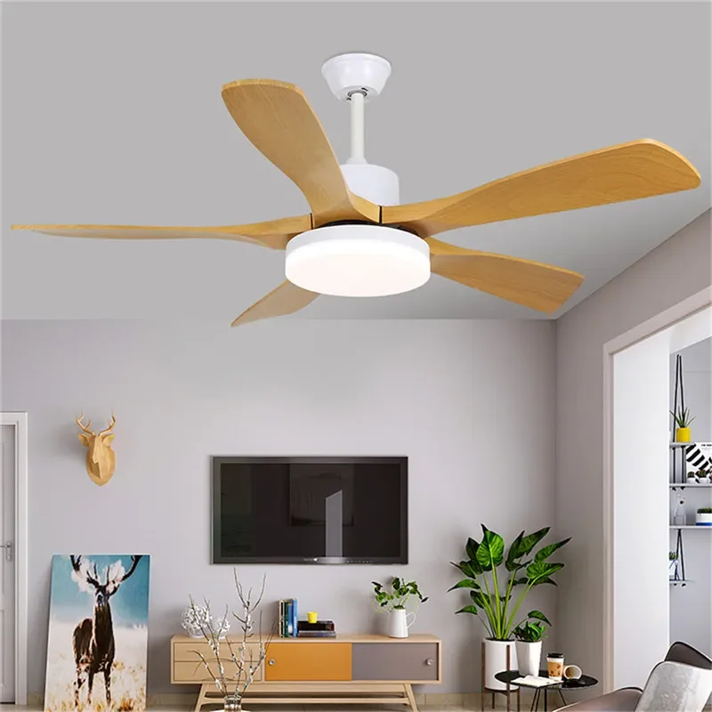 BUNNY Modern Fan Light Luxury Living Room Restaurant Bedroom Study LED Ceiling Fan Light Remote Electric Fan Light