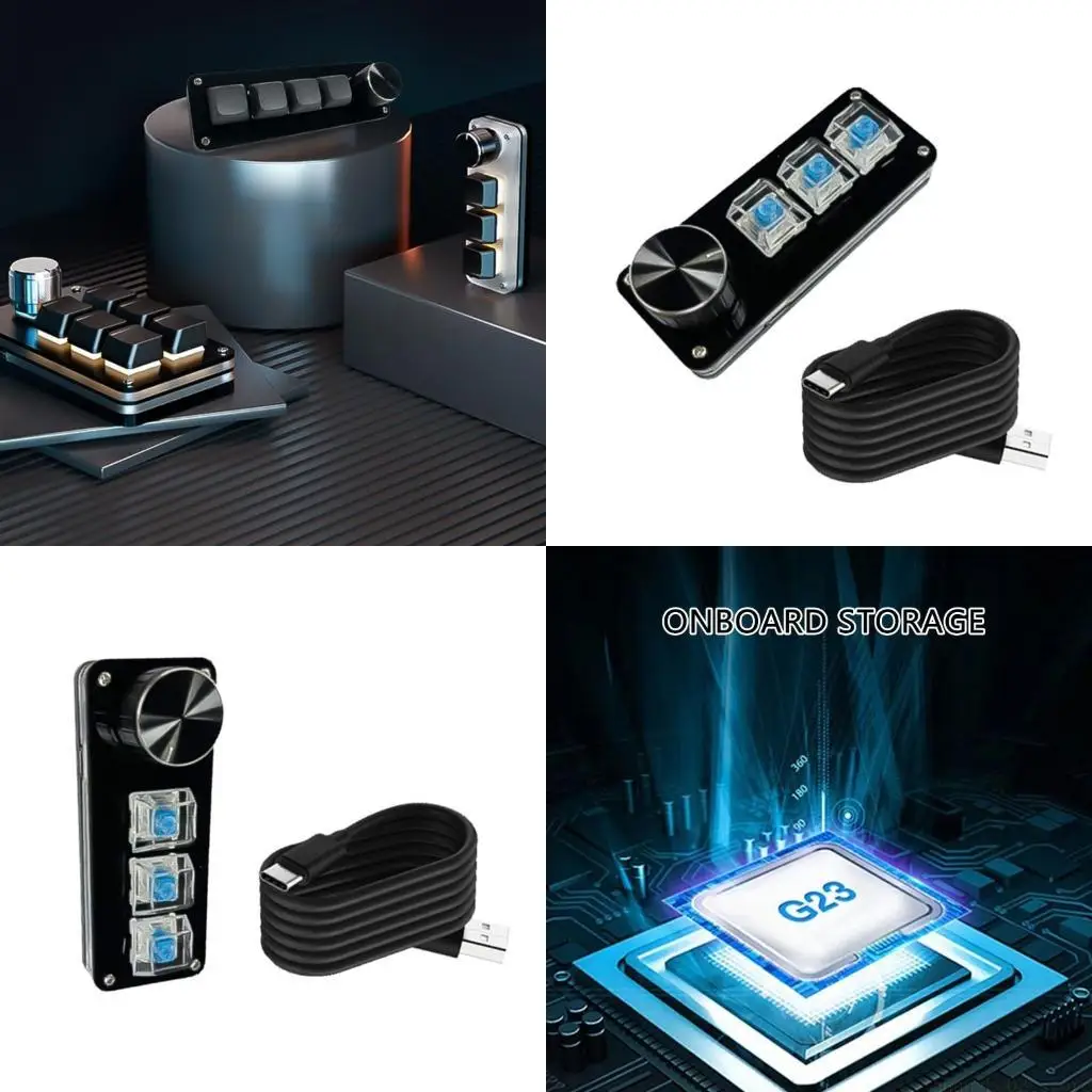 

Программируемая макроклавиатура, регулируемая ручка с 3/4/6/8 клавишами для повышения эффективности рабочих процессов