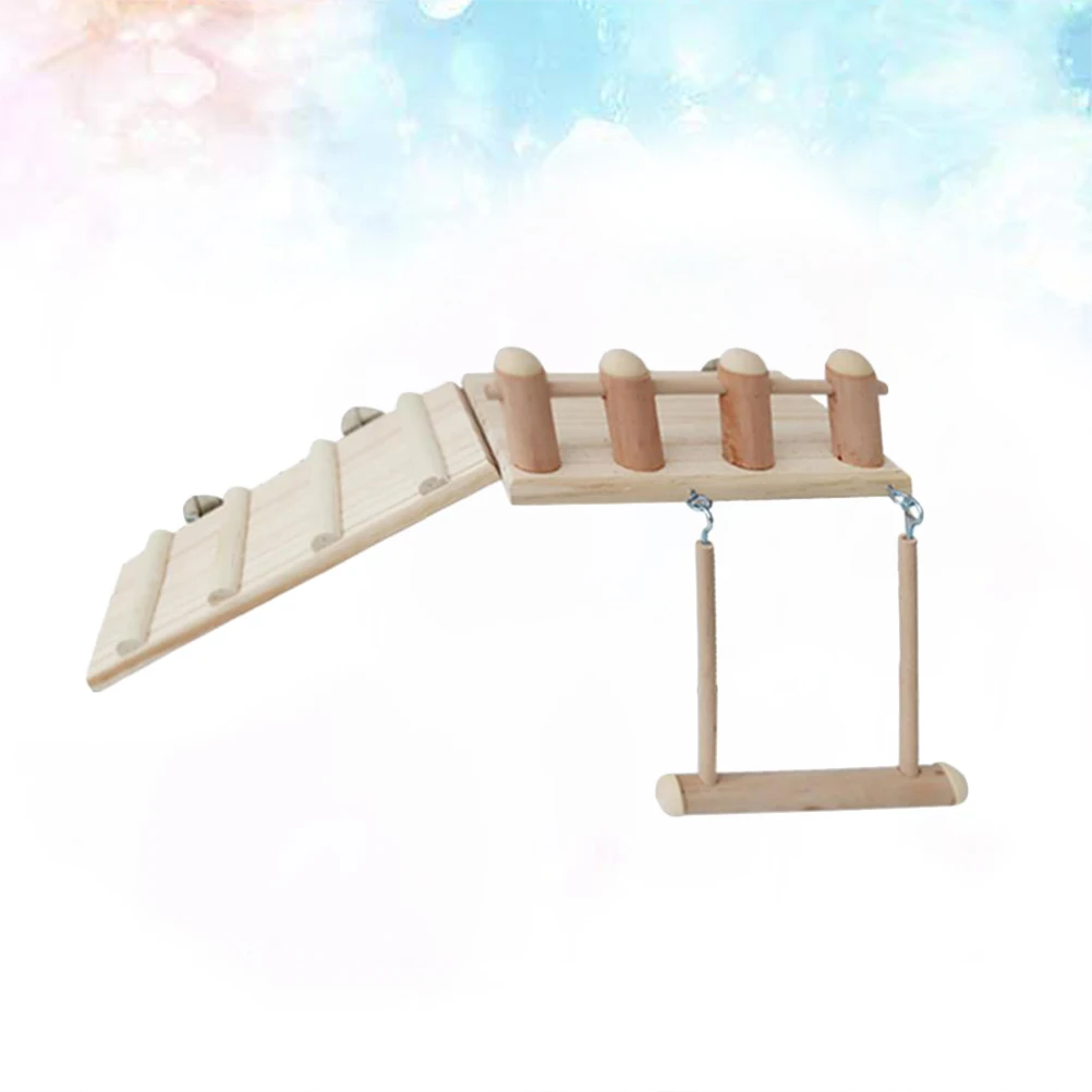 

1 set Hamster Toys Durable Ladder Swing Safe Pet Chipmunk Supplies Supplies Rabbit Cage Jumping Climbing Play