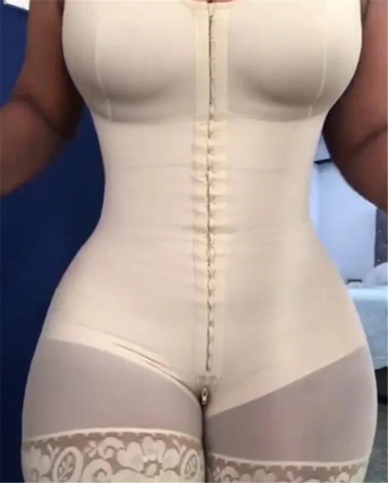 Fajas Shapewear Hochkompressions-Bodysuit-Gürtel mit Broschen, Brust für den täglichen und postoperativen Gebrauch, schlankmachende Hülle, Bauch, Damen