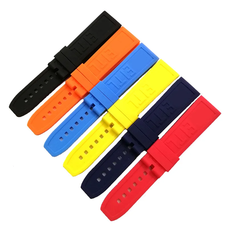 20mm 22mm 24mm Soft Rubber Silicone Watch Band Eight colors Bracelet For Breitling superocean navitimer Avenger Watch Strap