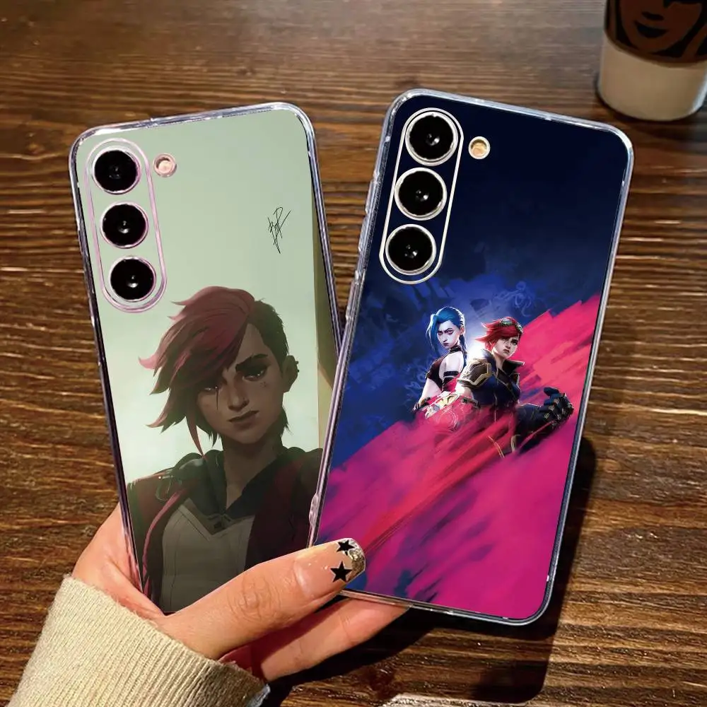 Arcane Vi jinx gift Phone Case Transparent Silicone Soft For SamsungA10,12,20,21S,30,31,40,50,51,52,70,71