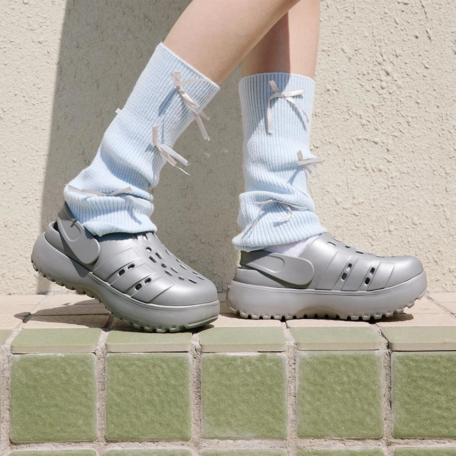 شبشب Adidas الأصلي ADILETTE للسيدات بنعل سميك عصري ومقاوم للاهتراء JQ9879 #1