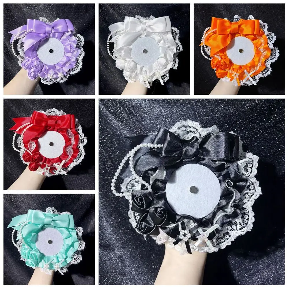 Sweet DIY Lace Card Holder with Ribbon Anime Lace Photocard Case Lolita Idol Display Badge Display Holder Card Storage