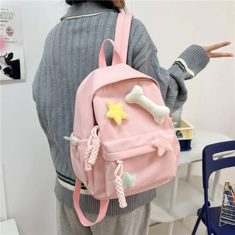 Creative Gift Large Capacity Backpack Harajuku Nylon Shoulder Bag Reusable Satchels Bag Shopping