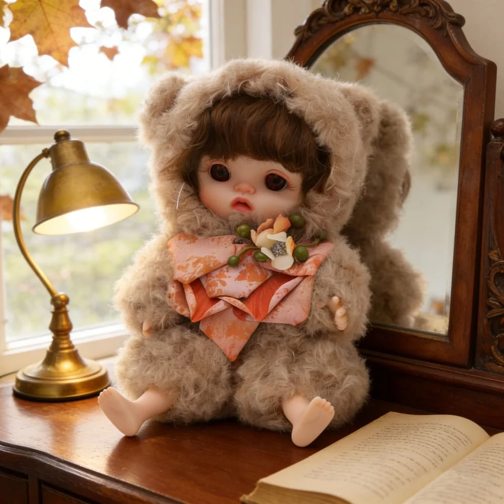 دمية دب ناعمة من كلوفراي بطول 10 بوصات، دمية واقعية تشبه المولود الجديد مع أطراف متحركة، دمية طفل حقيقية مع ملابس وألعاب كهدية