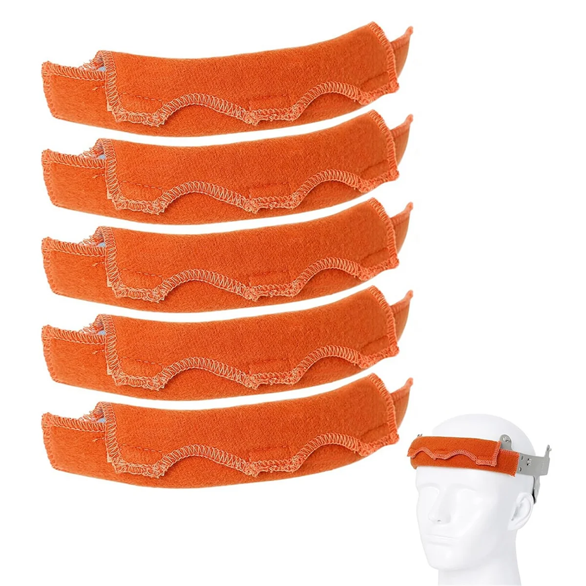 

ABNJ Safe Hard Hat Sweatband- Hard Hat Sweat Bands Washable,Hard Hat Liner Replacement,Flame Retardant Cotton Hard Hat 8pack
