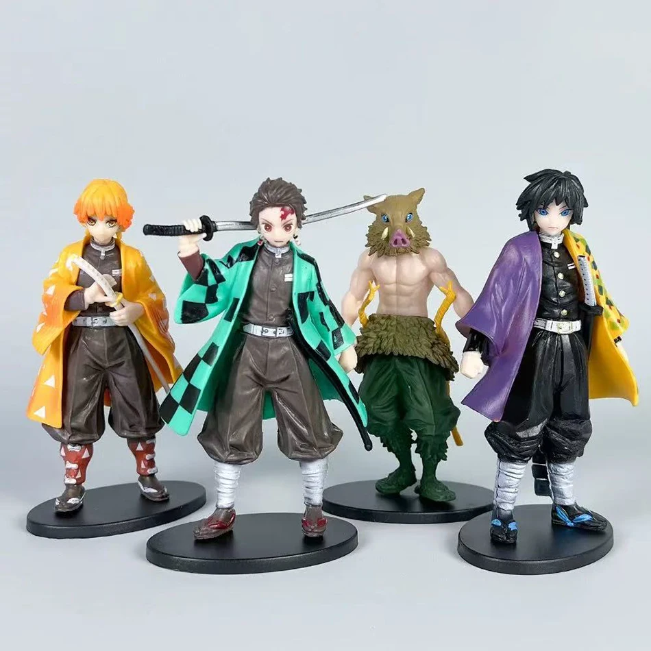 Anime  Demon Slayer Figures Kimetsu No Yaiba Doll Tanjiro Nezuko Zenitsu Figurine Inosuke Warrior Action Figure Model Toys