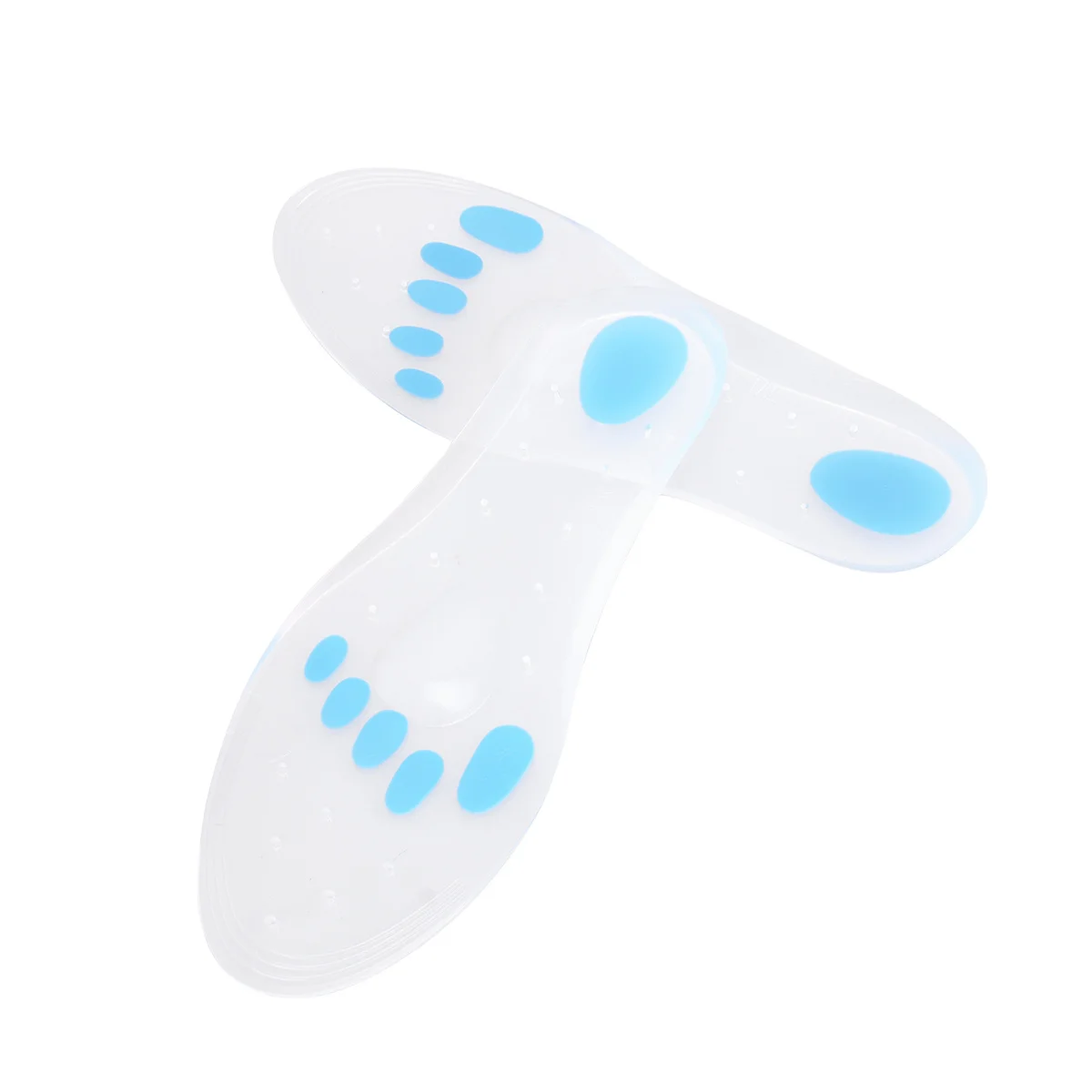 1Pair Massage Insoles Shockproof Sports Cushions Foot Care Pads Size 42-43 Reduce Muscle Fatigue Improve Stability