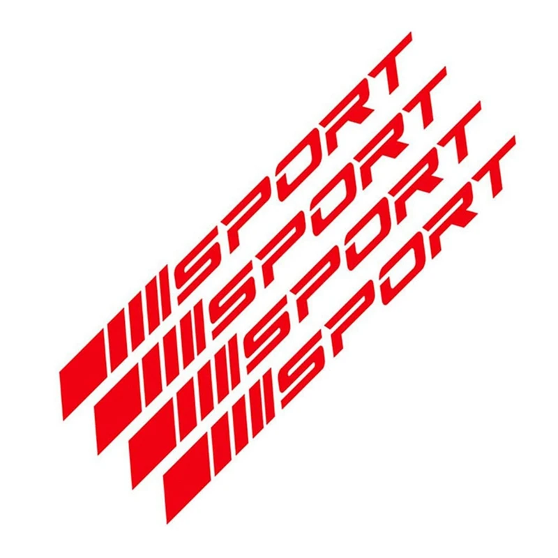 

Sport Decal Sticker Wheels Rims Racing Car Sticker Self Adhesive Car Door Rims Wheel Hub Decal Accessories 12PCS , Red