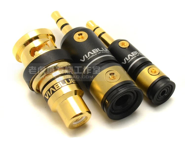 German original VIABLUE BNC to RCA digital coaxial cable decoder gold-plated conversion plug