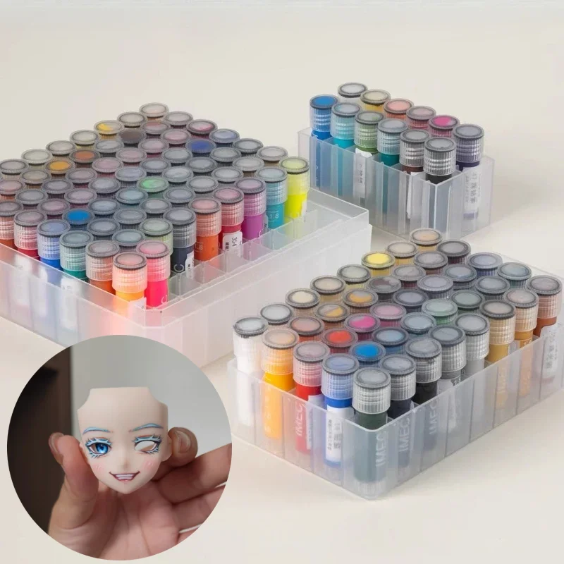 12/40/65 Colors Mini Acrylic Paint Set Split Pack Pigment for Clay Doll Face Painting Model Coloring DIY Handcraft Supplies