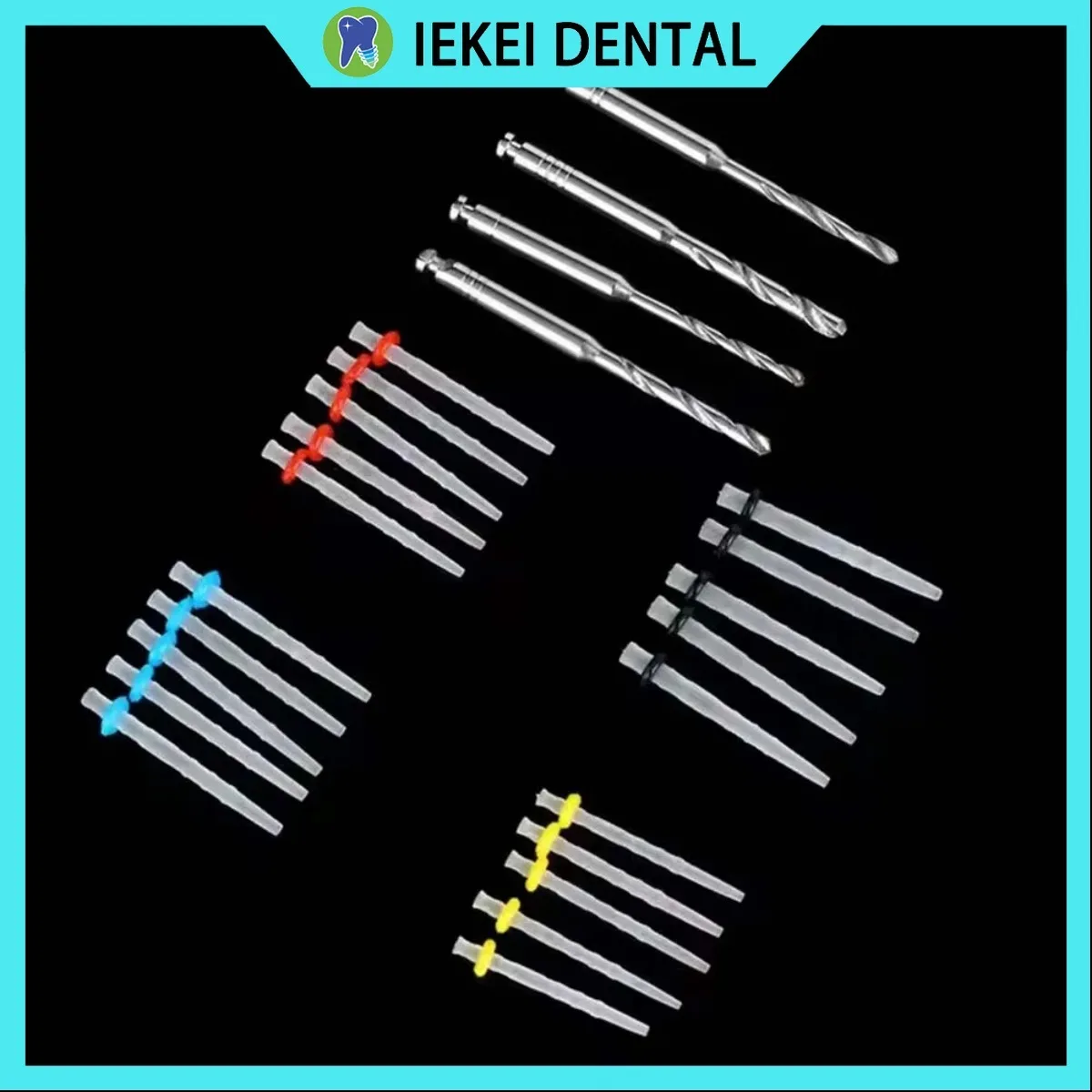 

Dental Fibre Pile 20 Posts + 4 Drills Dental Products Fibre Pile Fiber Post Drill Screw Thread Quartz Mixed Size Kit
