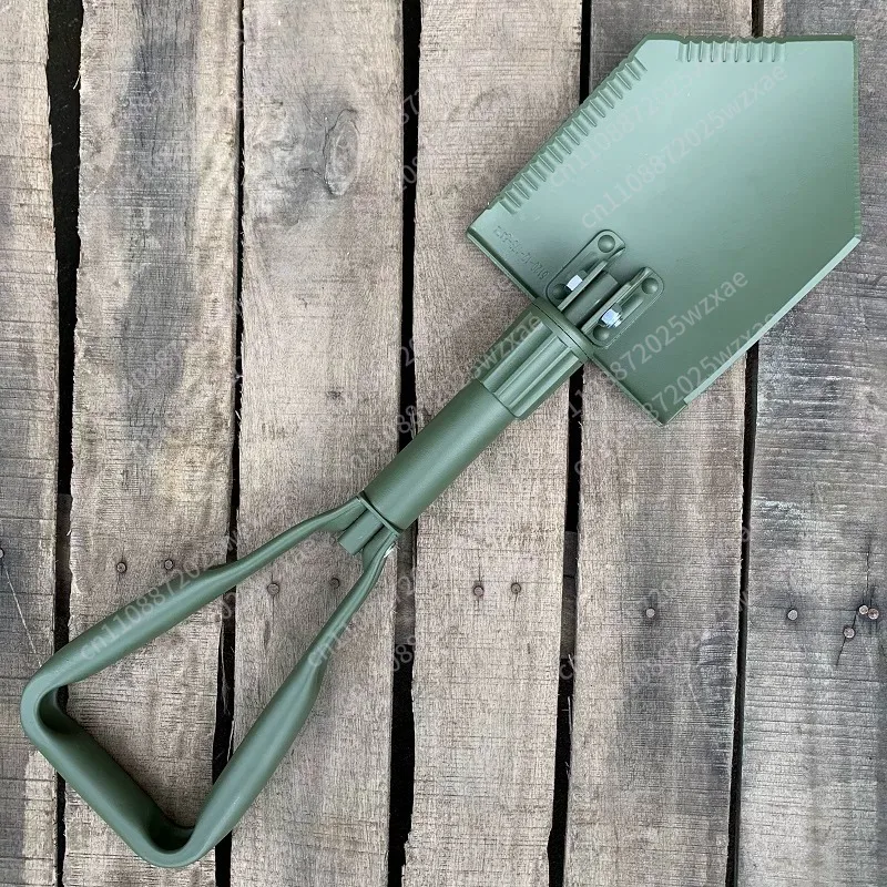 Portable thickened folding shovel, self-driving camping emergency multi-functional shovel