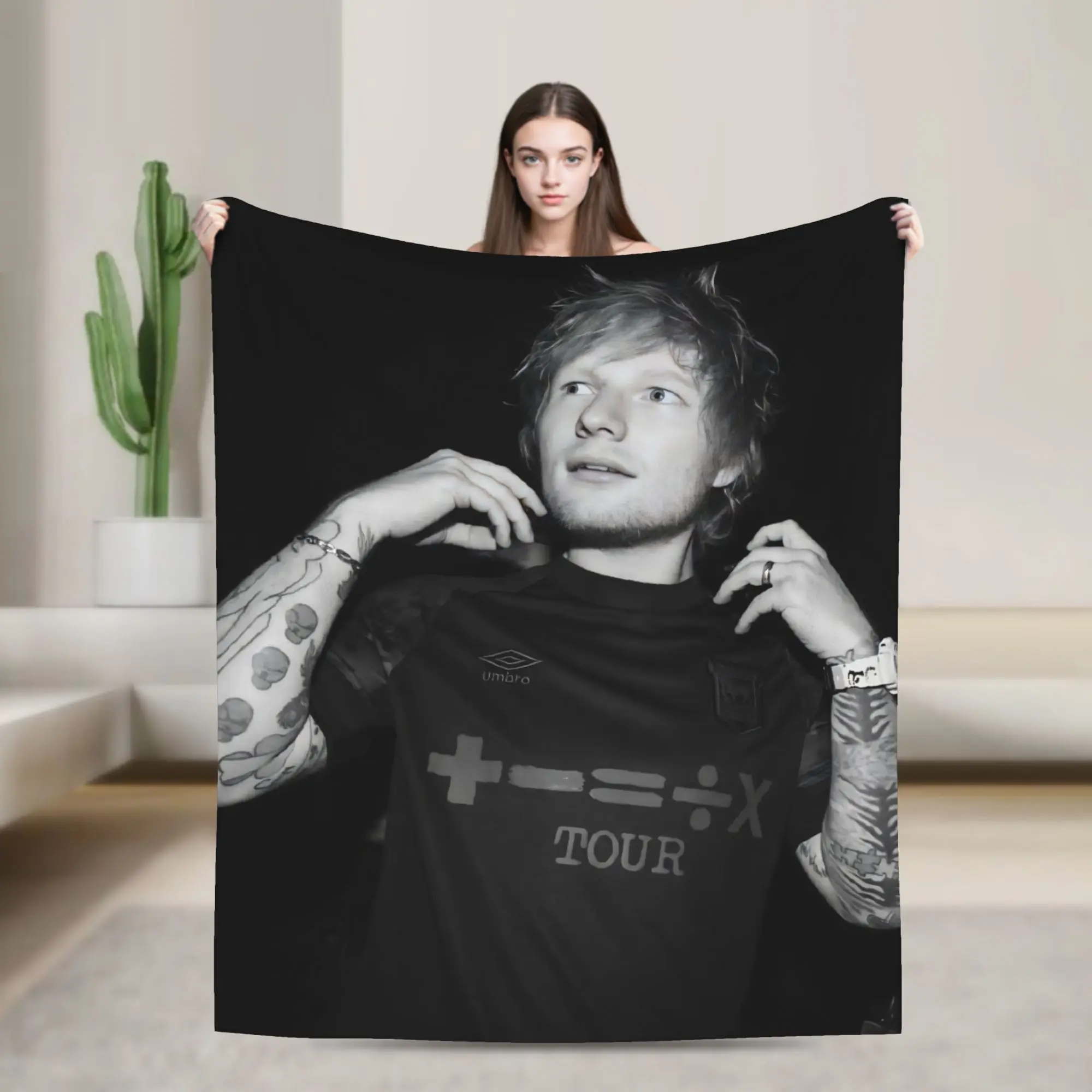 Warm Blankets Camping Ed Sheeran LOOP Tour Bedding Throws  Flannel Bedspread For Living Room Street Trend Sofa Bed Cover
