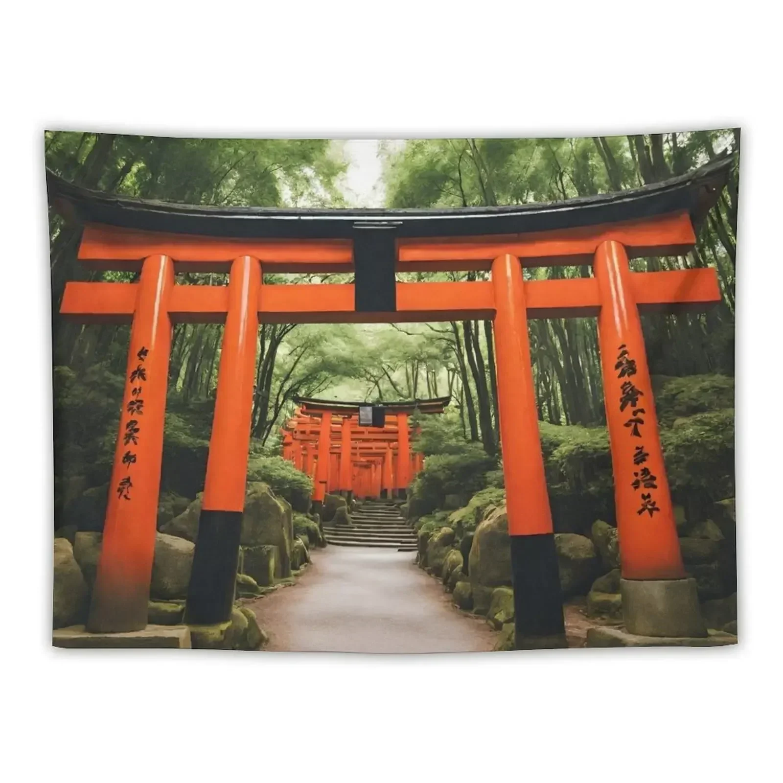 

Fushimi Inari Taisha - Japanese Shrine Tapestry Room Decorations Aesthetics Wall Mural Home Decoration Accessories Tapestry