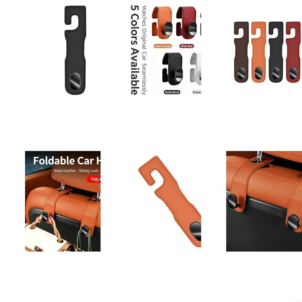 Car Bag Hook for Headrest Posts with Close-Seat Form for Daily Driving and Carry Item Storage in the Back H9EE