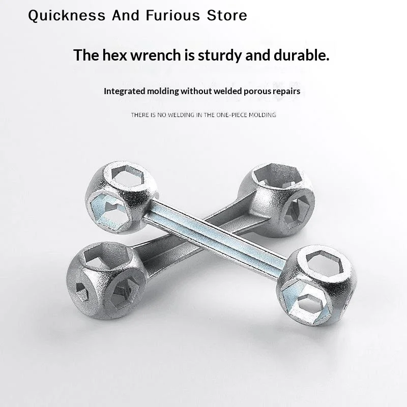 【T】1/2/3Pcs Bone Wrench Hexagon Sleeve Wrench Tool 10 In 1 Mini Pocket Hex Wrench Bicycle Spoke Nipple Wrenchs Garage Hand Tool
