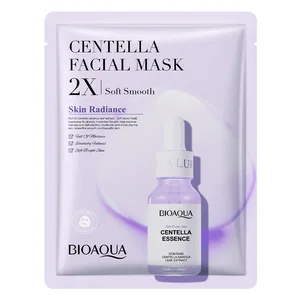 20 pçs bioaqua centella colágeno máscara facial vc hidratante refrescante folha máscaras ácido hialurônico máscara facial produtos de cuidados com a pele 10 principais vendas filme de colageno - №6