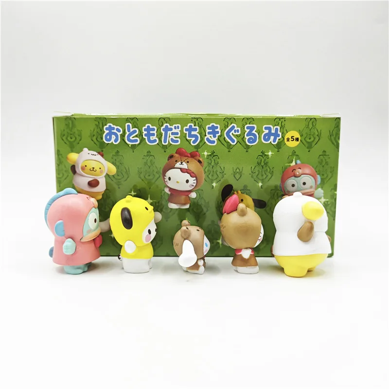 Sanrio boîte aveugle Kawaii Anime Kuromi cannelle ma mélodie figurine jouets décoration de bureau cadeau d'anniversaire