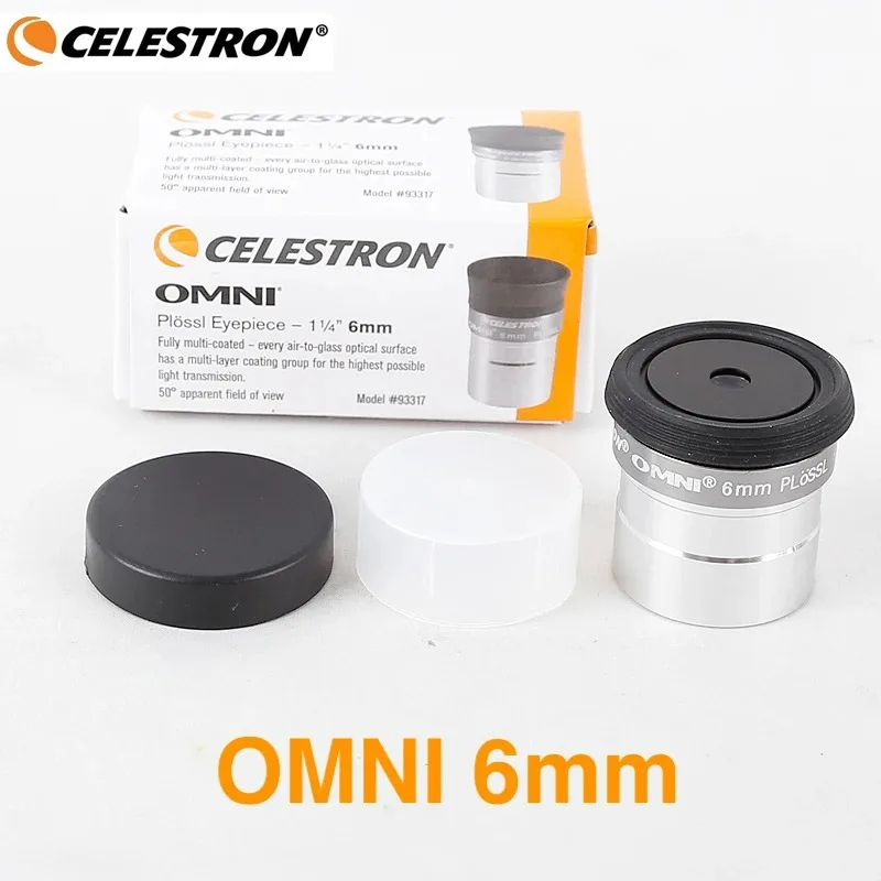 

Celestron OMNI 6mm Plossl Eyepiece Optical 4-Element 1.25 Inch Spotting Scope Telescope Eyepiece Lens for Astronomical Observing
