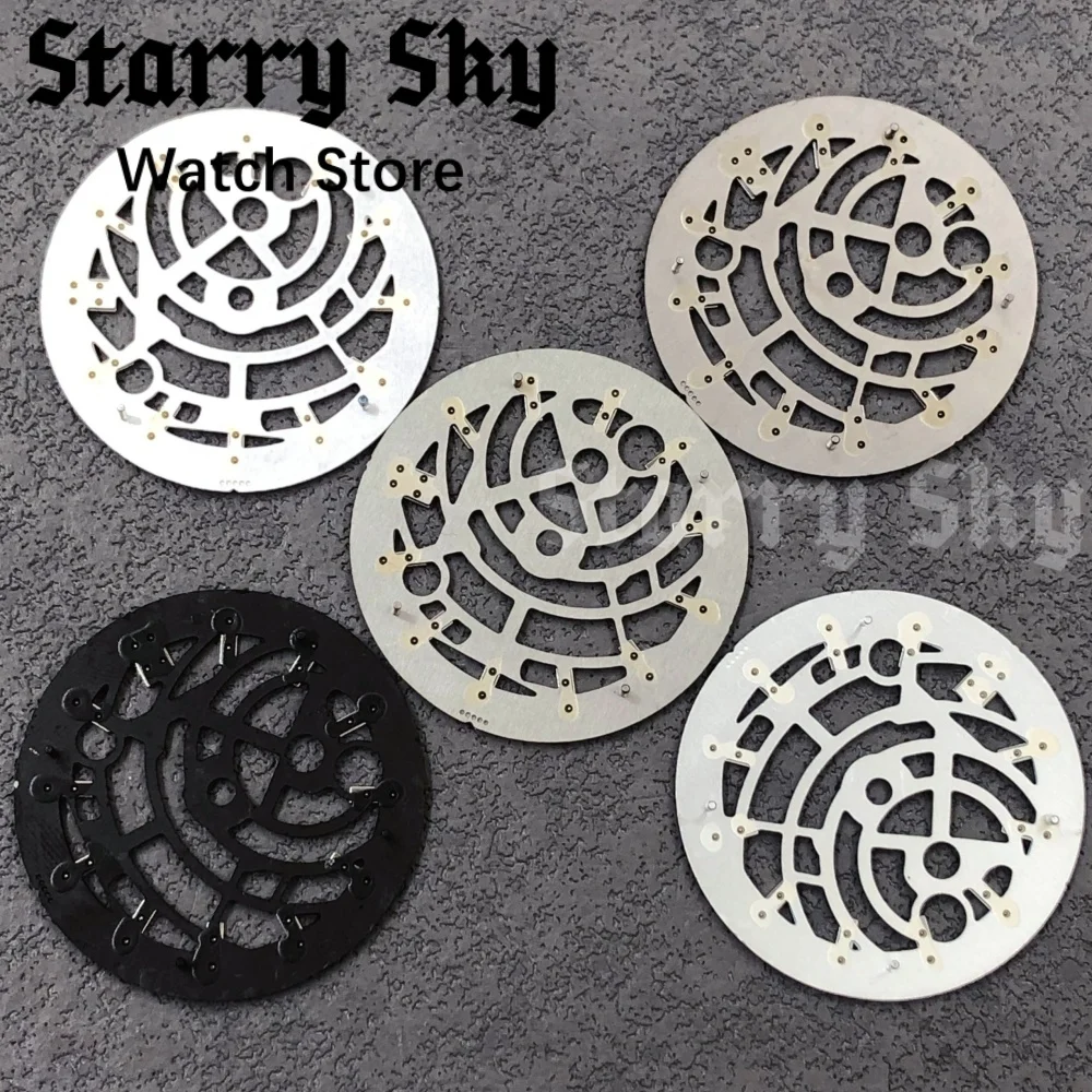 Starry Sky 31mm Black/Blue/Green/White Hollow-out Watch Dial With Green Luminous Suitable For NH71 NH72 Movement Watch Accessory