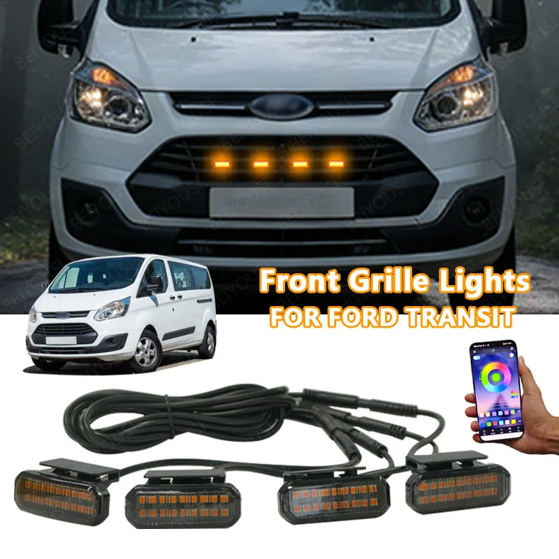 FOR FORD TRANSIT 18LED Front Grille Light /Driving/Position Lights Car Daytime Running Light Wheel Eyeb Car LED Signal Lamps