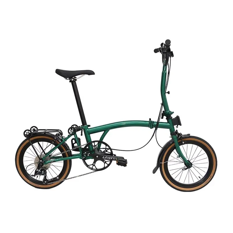 AliExpress KaFeiDi New 3 Folding Frame Bicycle Chromium-Molybdenum Steel 16 Inches 349 Wheels 9-Speed Cycling Adult Portable Fold Bike