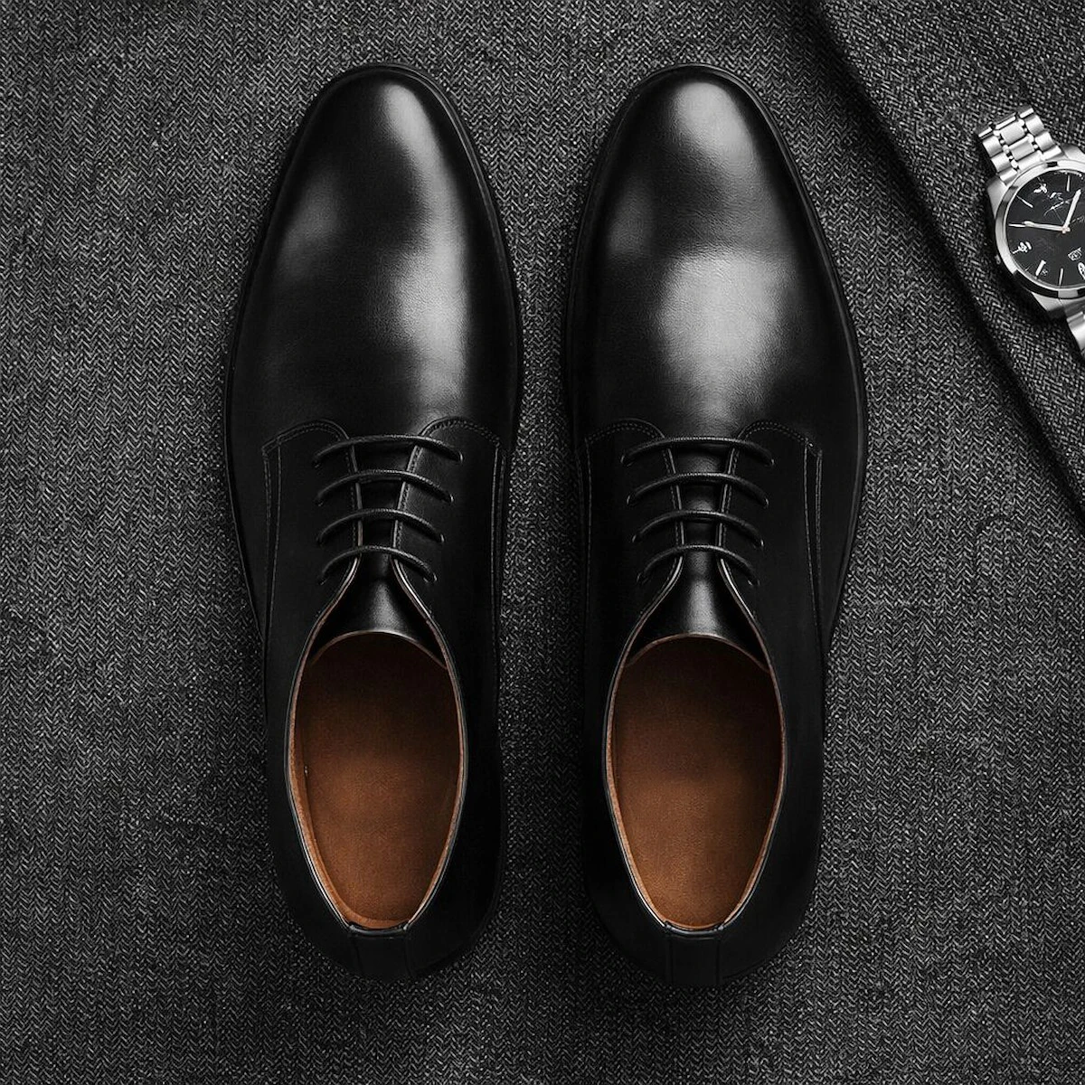 Men's Calf Leather Western Ankle Boots Comfortable Elegant Chelsea Driving Shoes in Multiple Colors view 3