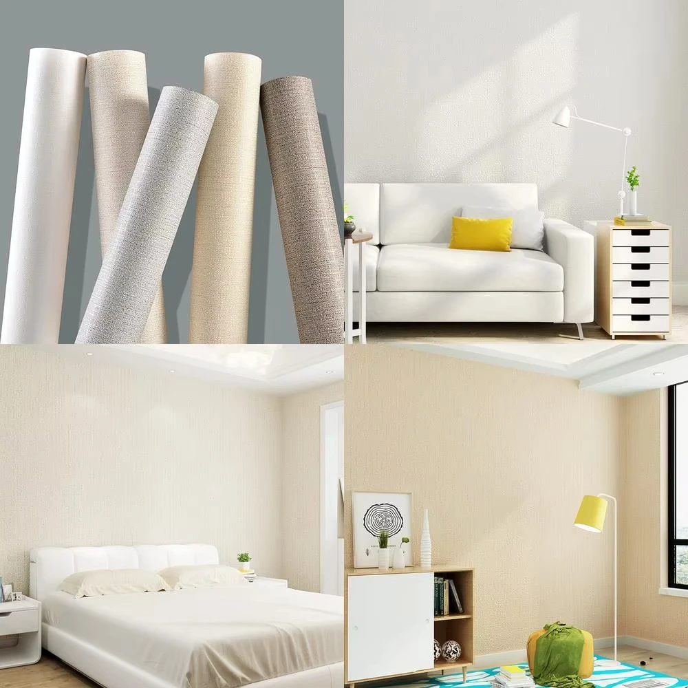 Simple 3D Solid Color Self-adhesive Wallpaper Living Room Imitation Diatom Mud Wallpaper Bedroom Background Wall Sticker Decor
