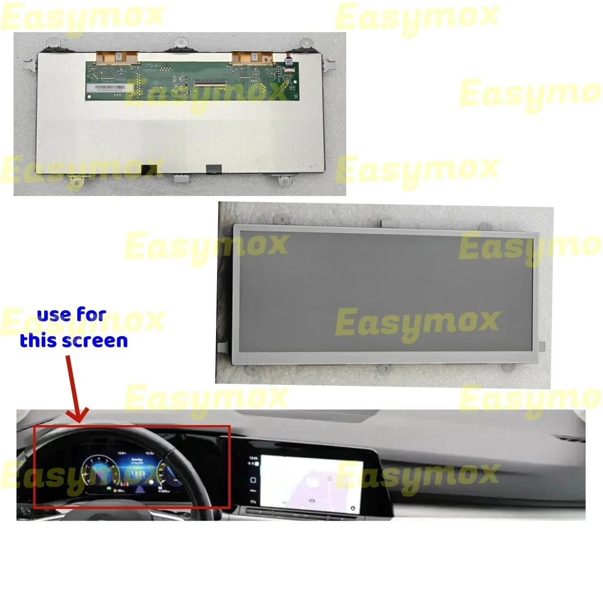 

LCD Display for Volkswagen Golf 8 VIII Passat B8 Arteon Instrument Cluster Repairment 5H0920310A 10.3 Inch