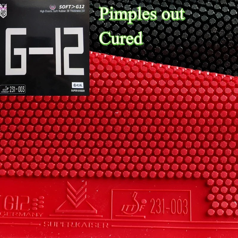 SUPER KAISER G-12 Pimples Out Table Tennis Rubber Cured OX One-piece Molding Ping Pong Rubber Without Sponge for Fast Attack
