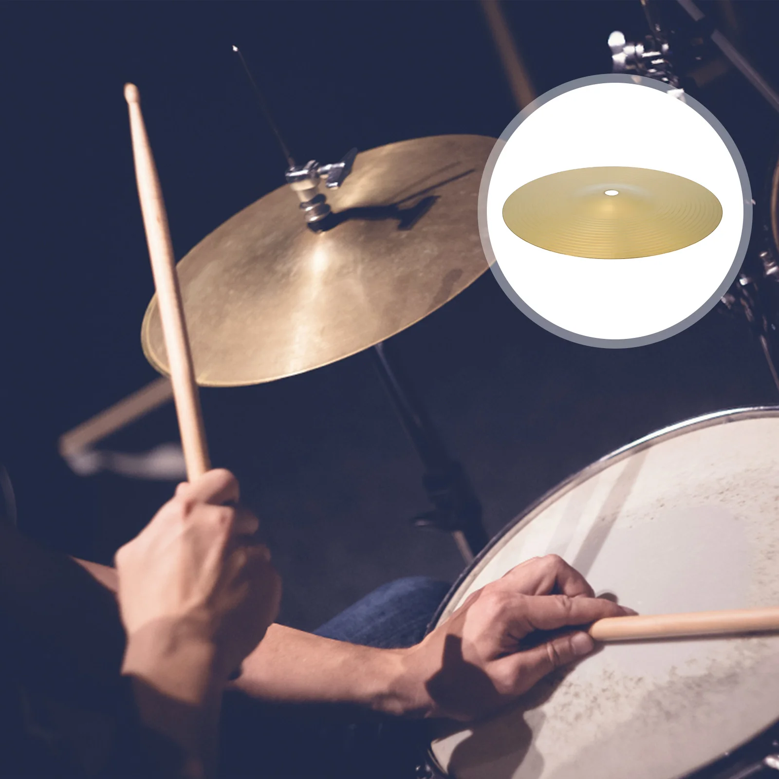 

Cymbal For Kit Premium Brass Percussion Cymbal Metal Drum Accessory Jazz Drum Fitting Clear Sound Impact Resistant