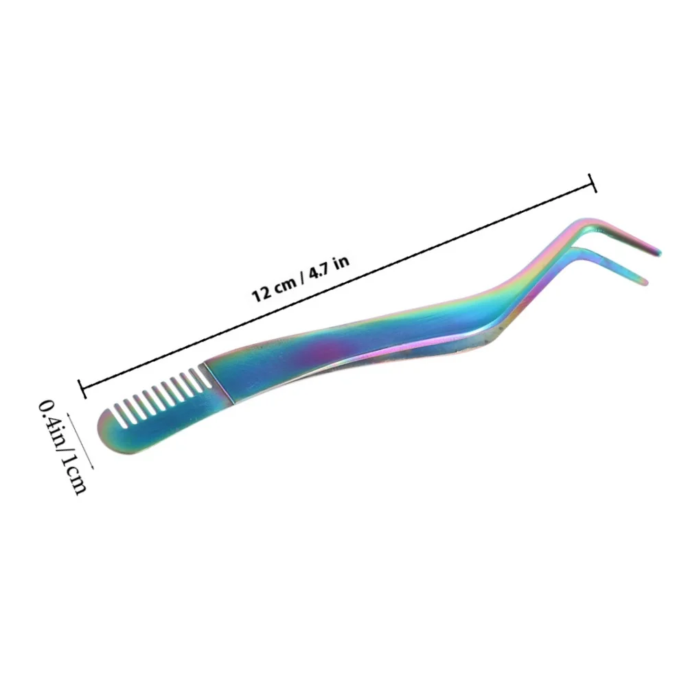 2 قطعة ملقط رمش المهنية ماكياج لاش أداة للرموش الصناعية قبضة آمنة عدم الانزلاق مقبض خفيفة الوزن المحمولة الجمال