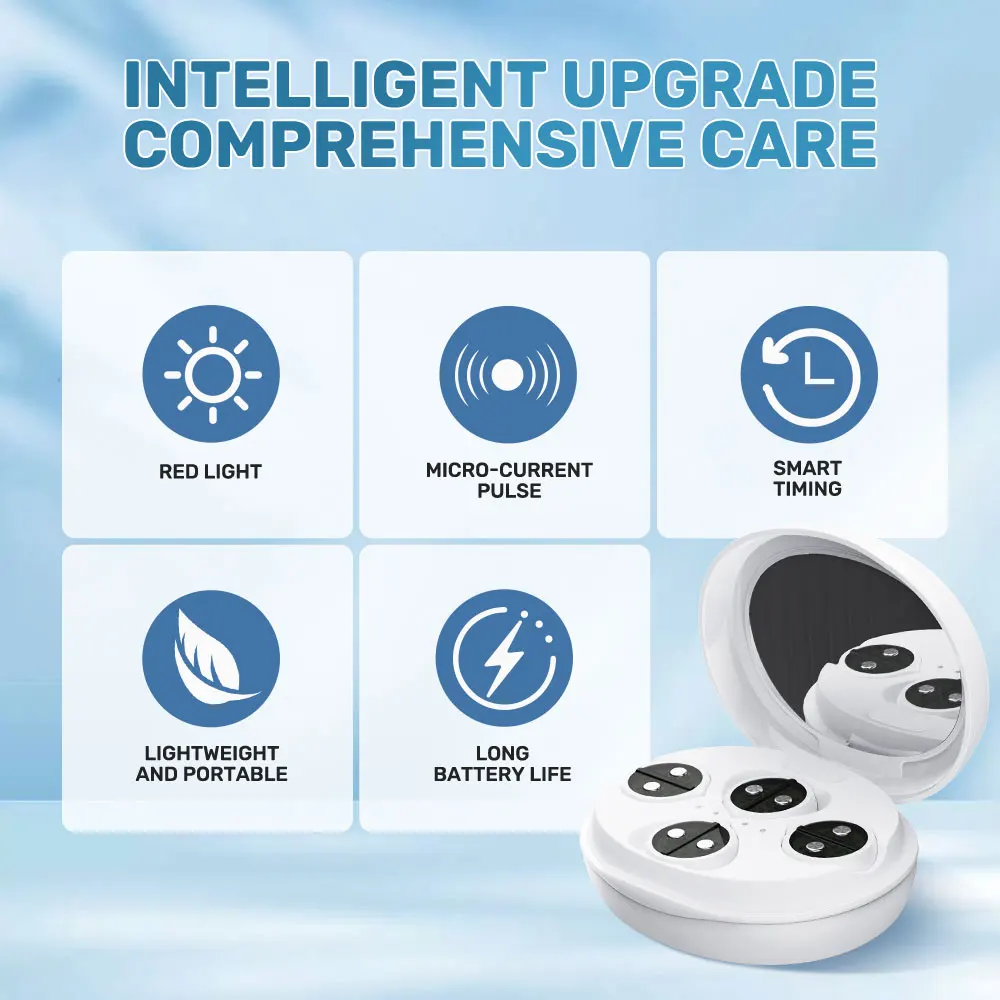 EMS Micro-current Pulse Eye Beauty Device for Women Home Use Red Light Heating Reduce Dark Circles Eye Bags Fine Lines Eye Care