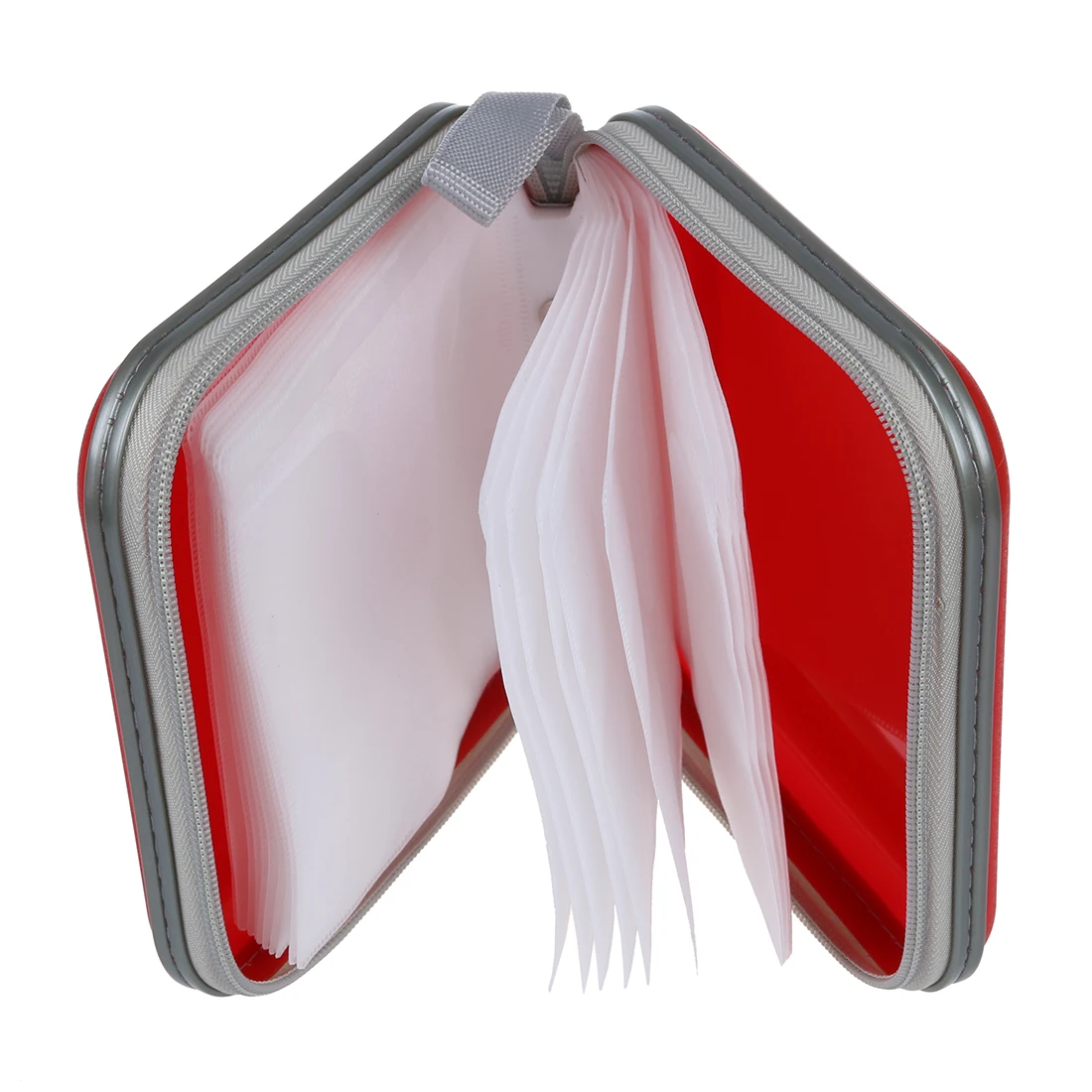 A73E-40 CD DVD Disc Album Storage Carry Case Cover Wallet Sleeve Holder Bag Hard Box - Red