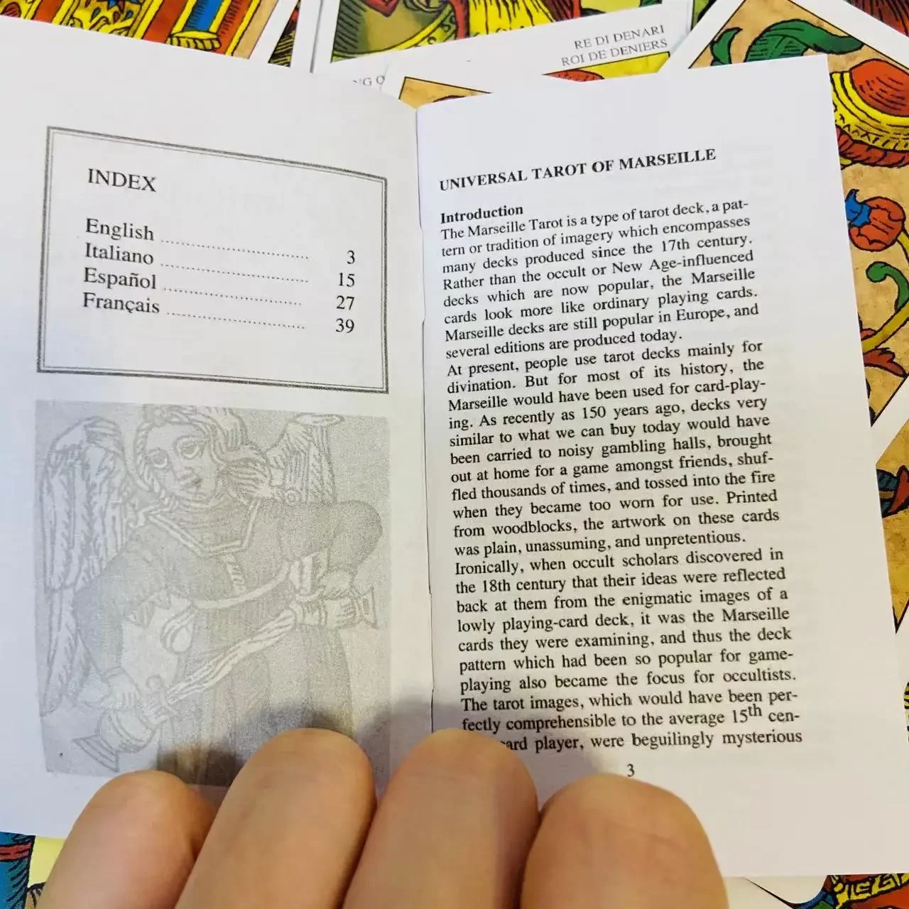 Universal Tarot of Marseille Tarot Deck 78 Cards English Version Fate Divination Tarot Cards with Guidance Manual Board Games